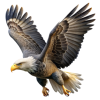 serene creative A Majestic Bald Eagle Soaring Through The png