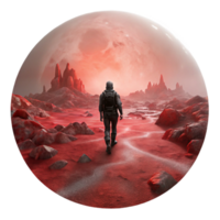stunning abstract A Lone Wanderer Traversing a Desolate Was exclusive png