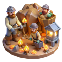 wonderful abstract A Group of Dwarves Mining for Gems in A exclusive png