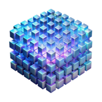 magnificent artistic A Field of Shimmering Holographic Pixels professional png