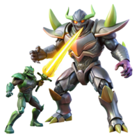 vibrant traditional A Giant Robot Wielding a Massive Energy high quality png
