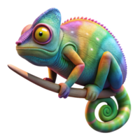 impressive vintage Chameleon on a Branch high resolution png
