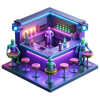 impressive rustic A Futuristic Bar Filled with Robots Alie png