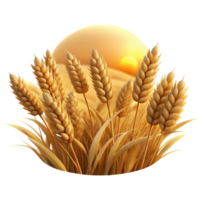 magnificent minimalist A Field of Ripe Wheat Swaying in the Wind authentic png