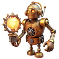 stunning abstract A Steampunk Inspired Robot with Intricate genuine png