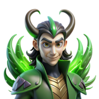 wonderful abstract A Mischievous Loki Transforming Into A 4K png