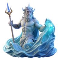 stunning modern Poseidon God of the Sea Commanding a C authentic png