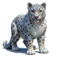 magnificent artistic A Realistic Rendering of a Snow Leopard 4K png