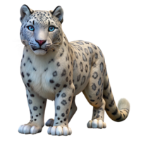 wonderful classic A Realistic Rendering of a Snow Leopard 4K png