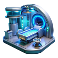 extraordinary vintage A Futuristic Medical Bay with Holographi high quality png