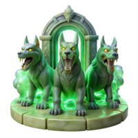 impressive abstract Cerberus Three-headed Hound of Hades original png