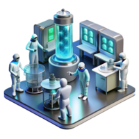 serene vintage A Futuristic Laboratory Filled with Glo detailed png