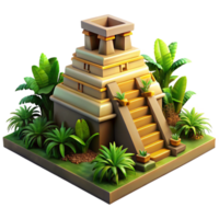 stunning classic A Deserted Mayan Temple Overgrown with Ju exclusive png