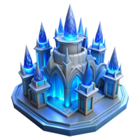 extraordinary abstract Intricate Ice Castle Blue Hues high resolution png