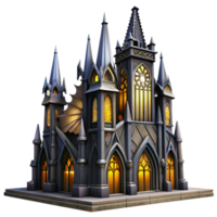 magnificent abstract A Towering Gothic Skyscraper with Gargoyle high quality png