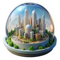 vibrant abstract A Futuristic City Built Inside a Giant high resolution png