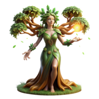 elegant rustic An Elegant Dryad Emerging from an Ancient original png