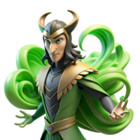 magnificent rustic A Cunning Loki Transforming Into a Raven detailed png