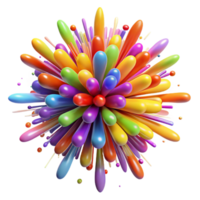 elegant vintage A Dynamic Explosion of Colorful Particles genuine png