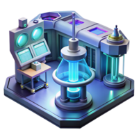 elegant modern A Futuristic Research Lab with Glowing Eq high resolution png