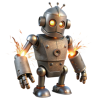 stunning abstract Sparking Wires Post-apocalyptic Robot premium png
