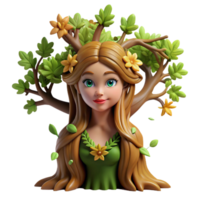 beautiful creative A Dryad Emerging from a Ancient authentic png