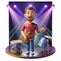 impressive classic Portrait of a Musician with Their Instrum high resolution png