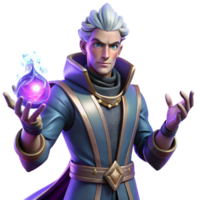 impressive modern Portrait of a Powerful Sorcerer with Glo original png