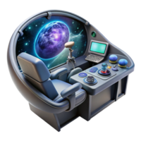 beautiful abstract A Spaceship Cockpit with Complex Contro original png