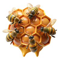 magnificent minimalist A Swarm of Bees Buzzing Around a Honeycomb detailed png