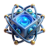 elegant vintage A Quantum Computer Core with Glowing Ener png