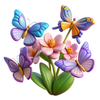 elegant minimalist A Group of Butterflies Fluttering Around authentic png