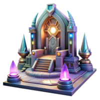vibrant creative A Futuristic Throne Room with Holograp high resolution png