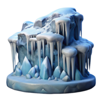 serene abstract A Frozen Waterfall Icicles Hanging Down original png