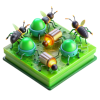 magnificent artistic A Swarm of Nanobots Repairing a Damaged C genuine png