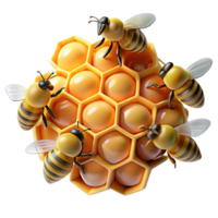 impressive minimalist A Swarm of Bees Buzzing Around a Honeycom high quality png