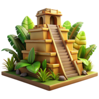 impressive minimalist A Deserted Mayan Temple Overgrown with Ju exclusive png