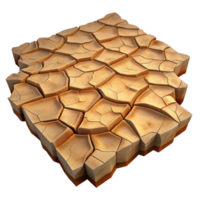 serene rustic A Cracked Desert Floor Intricate Pattern high quality png