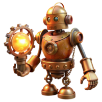 impressive vintage A Steampunk Inspired Robot with Intricate high resolution png