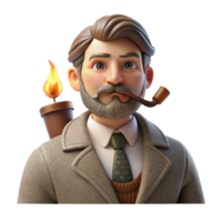 wonderful vintage Portrait of a Distinguished Gentleman With high quality png