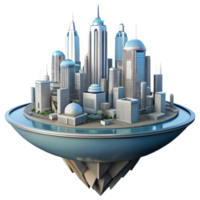 magnificent rustic A Futuristic City Built on a Giant Float premium png