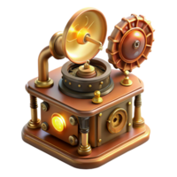 serene abstract A Steampunk Music Box Playing a Hauntin genuine png