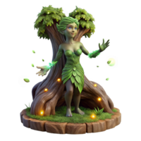 magnificent abstract Ethereal Dryad Emerging from an Oak high quality png