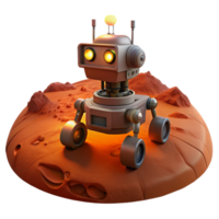 stunning rustic A Solitary Robotic Probe Exploring The professional png