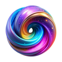 vibrant abstract A Dynamic Swirling Vortex of Colorful P high quality png