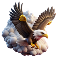 stunning vintage A Powerful Eagle Soaring Through the Sky high resolution png
