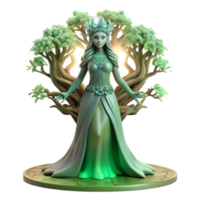 vibrant traditional A Serene Dryad Emerging from an Ancient genuine png