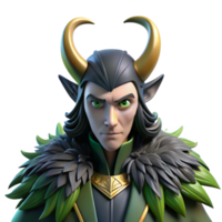 serene abstract Loki Transforming Into a Raven professional png