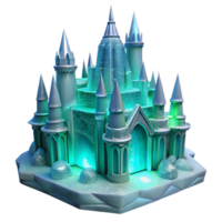 serene classic Shimmering Ice Castle Intricate Design original png