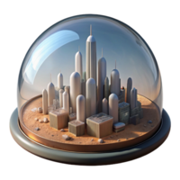 dramatic creative A Futuristic City Built Within a Giant authentic png